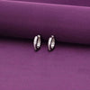 Sterling Zircon Hoops Silver Earrings