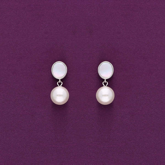 Sterling Silver Classic Pearl Drop Earrings