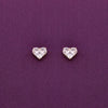 Minimalistic Fushion Hearts Silver Earrings