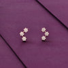 Trendy Celestial Floral Silver Earrings