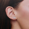 BUTTERFLY SPARKLE SILVER CASUAL STUD EARRING