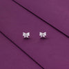 BUTTERFLY SPARKLE SILVER CASUAL STUD EARRING