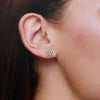 Sparkling Butterfly Silver Studs Earrings