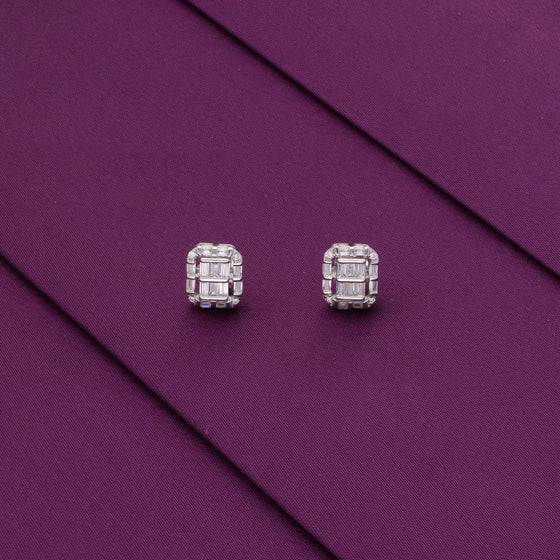 Minimalistic Baguette Casual Stud Earrings