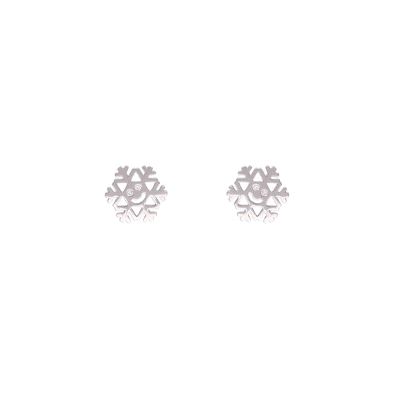 Smiley Snowflake Casual Stud Earrings