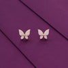 DAZZLING BUTTERFLY SILVER CASUAL STUD EARRINGS