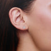 Elegant Diamond Cluster Stud Earrings