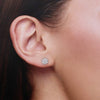 Elegant Diamond Cluster Stud Earrings