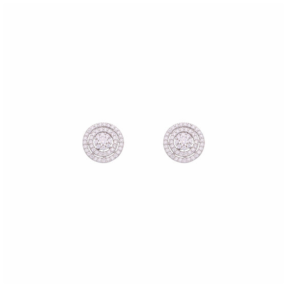 Sterling Silver Crystal Stud Earrings