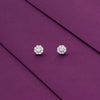 Chic Diamond Flower Stud Earrings