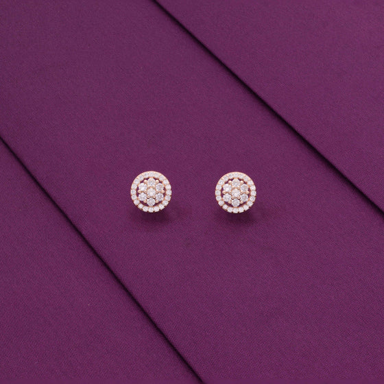 Eternal Blossom Zircon Casual Stud Earrings