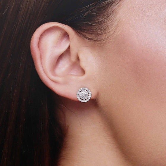 Eternal Blossom Zircon Casual Stud Earrings