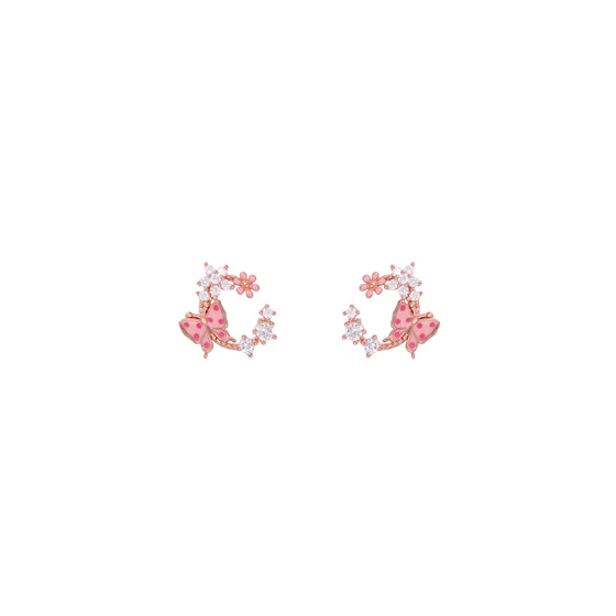 Butterfly Garden Silver Stud Earrings