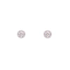 Stardust Halo Silver Stud Earrings