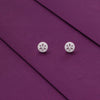 Stardust Halo Silver Stud Earrings