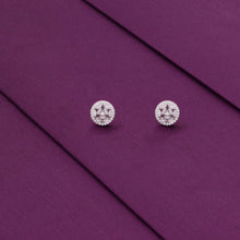  Stardust Halo Silver Stud Earrings