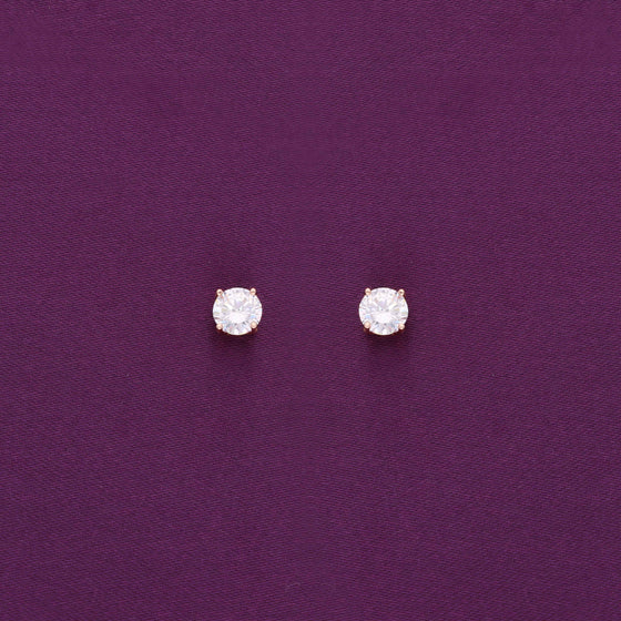 Chic Solitaire Stud Earrings