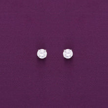  Chic Circular Silver Stud Earrings