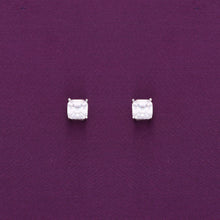  Big Square Solitaire Stud Earrings