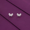 Chic Zircon Studded Butterfly Stud Earrings