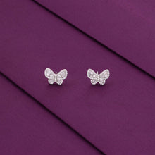  Chic Zircon Studded Butterfly Stud Earrings