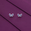 Chic Zircon Studded Butterfly Stud Earrings