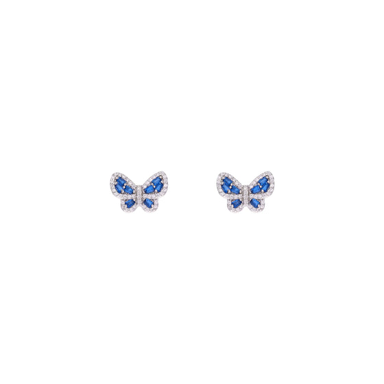 Chic Zircon Studded Butterfly Stud Earrings