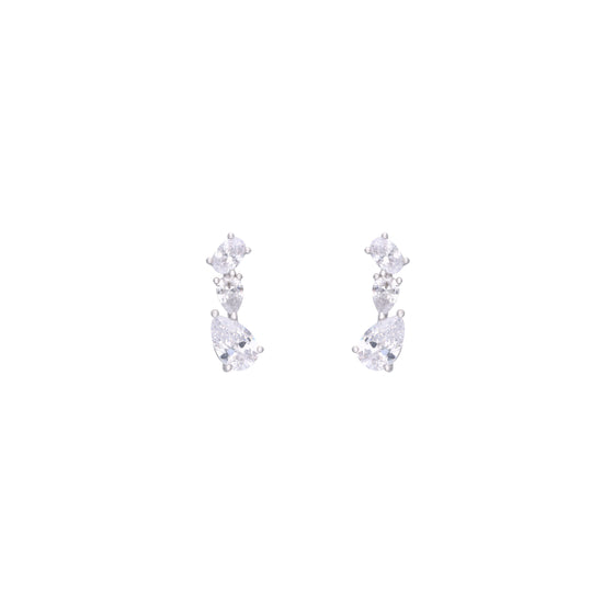 Chic Zircon Link Stud Earrings