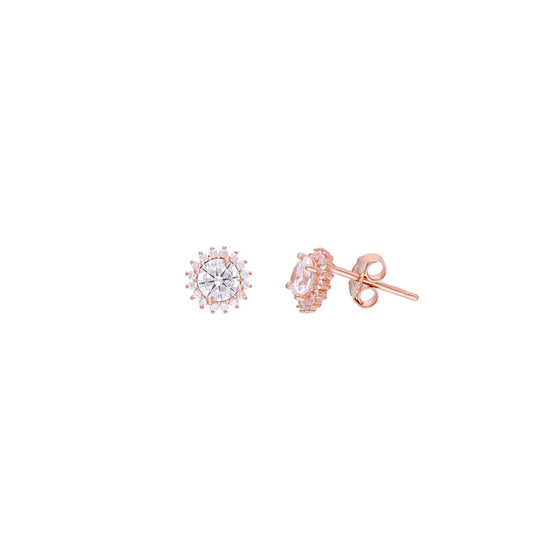 Sterling Silver Mimalistic Solitaire Stud Earrings