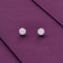  Sterling Silver Mimalistic Solitaire Stud Earrings