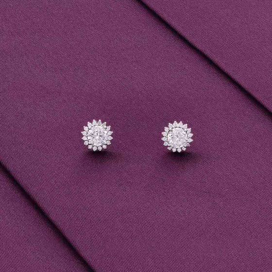 Sterling Silver Mimalistic Solitaire Stud Earrings