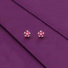 Sterling Silver Rose Gold Colourful Floral Stud Earrings