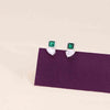 Sterling Silver Elegant Square & Pear-Cut Stud Earrings