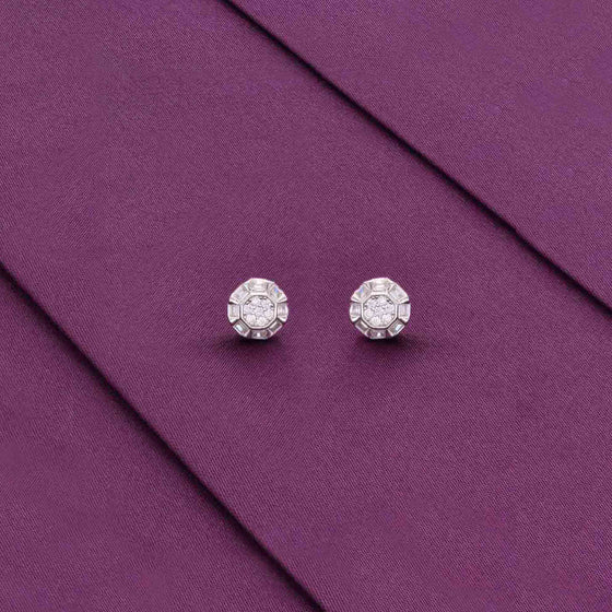 Sterling Silver Chic Stud Earrings