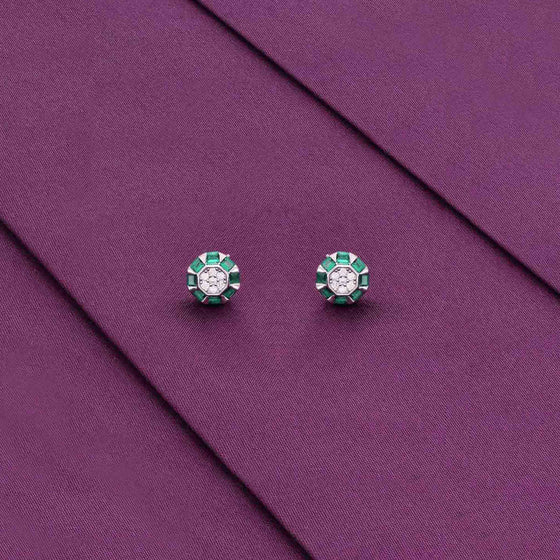 Sterling Silver Chic Stud Earrings