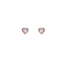 Sterling Silver Minimalistic Heart Stud Earrings