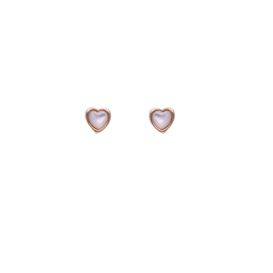 Sterling Silver Minimalistic Heart Stud Earrings