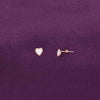 Sterling Silver Minimalistic Heart Stud Earrings