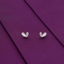  Sterling Love Heart Stud Earring