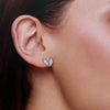 Sterling Love Heart Stud Earring