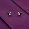 Minimalistic Zircon Heart Stud Earrings