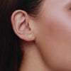 Minimal Zircon Studded Heart Earrings