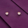 Minimal Zircon Studded Heart Earrings