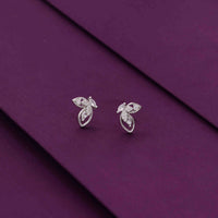 Sterling Silver Zircon Butterfly Studs