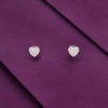 Minimal Zircon Studded Heart Earrings