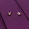 Sterling Silver Pearl Heart Stud Earring