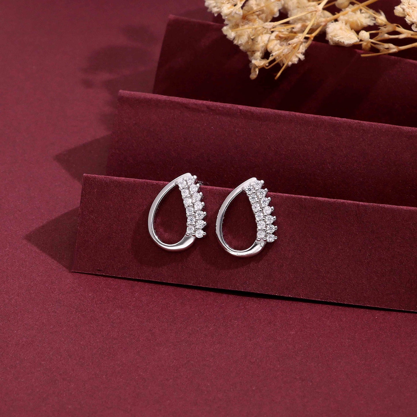 minimalist silver earrings