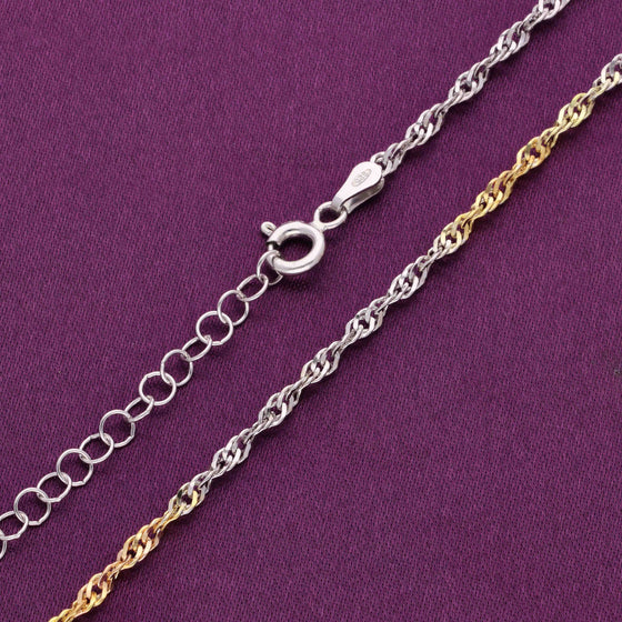 Sterling Silver Twirled Link Chain