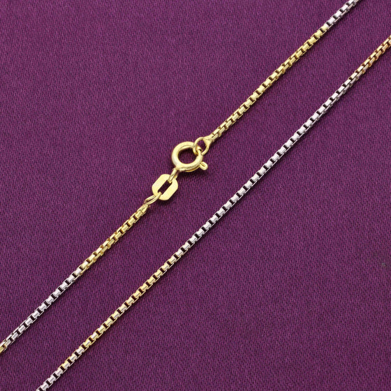 Sterling Silver Classic Tri Tone Silver Chain