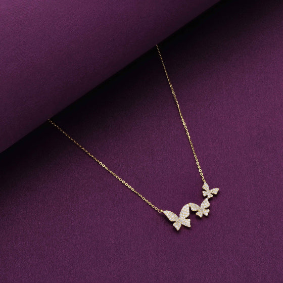 Butterfly Casual Silver Chain Necklace